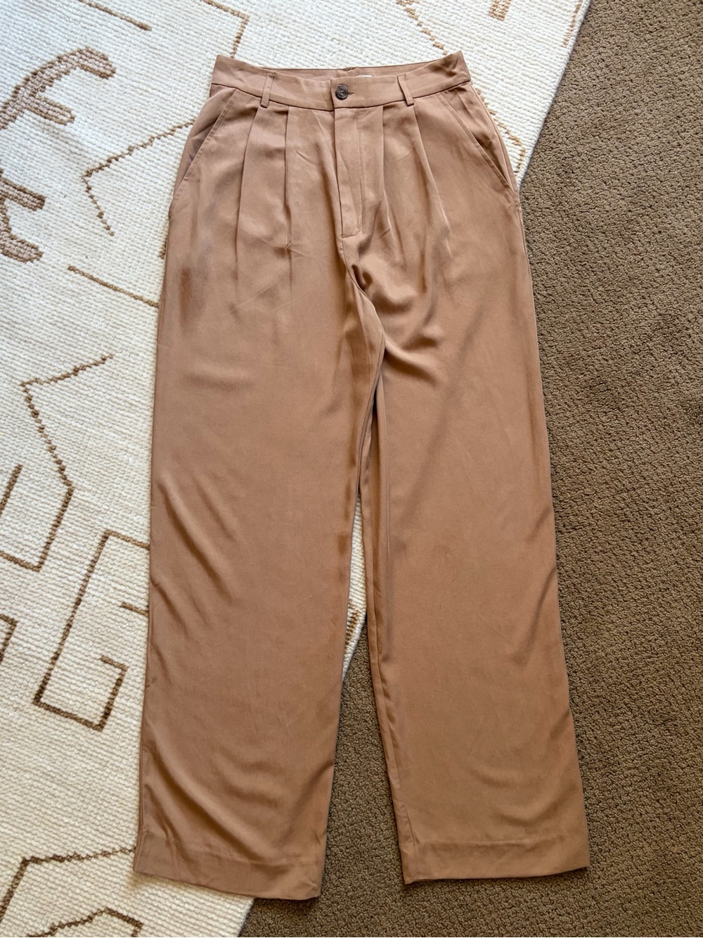 Reformation NWT Mason Trouser Pant Camel 6